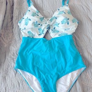 Caden lane women’s turtle one piece bathingsuit